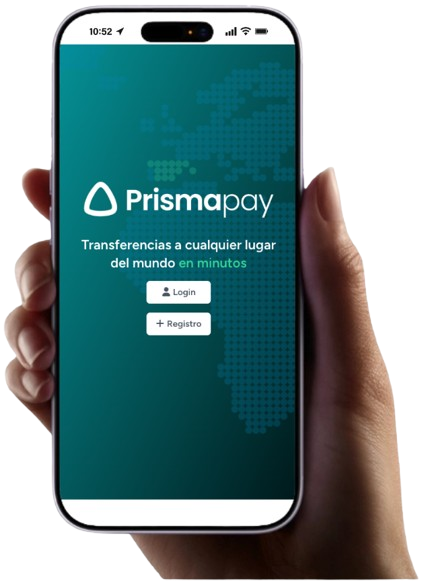 App móvil Prismapay - Transferencias internacionales desde tu celular