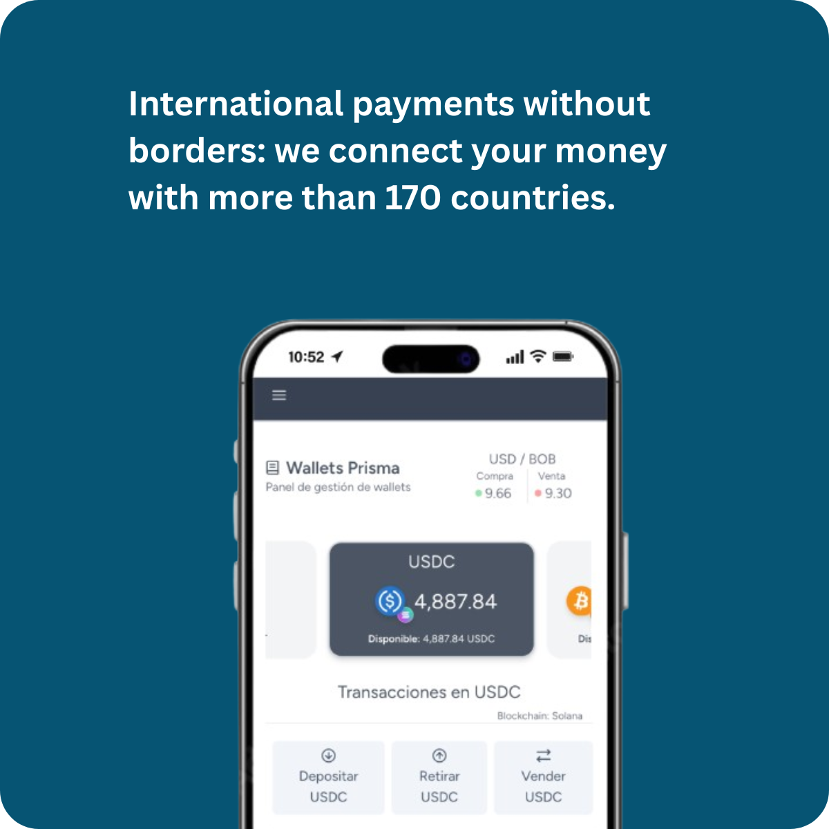 Global transfer map in over 170 countries